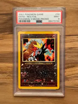 Pokemon Black Star Entei Promo PSA 9 #34 #68473744 - Image 2