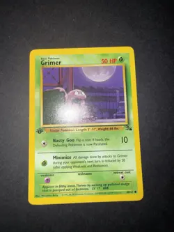 Pokemon TCG Grimer Fossil 48/62 1st Edition Near Mint! - Image 3