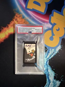 2013 Japanese Pokemon Hanafuda January Meowth/Tauros PSA 10 Signed Matthew Suss - Image 1