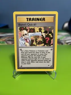 Blaine's Quiz #1 Rare #97/132 Gym Heroes (LP) Pokemon TCG Gym Heroes See Pics - Image 1