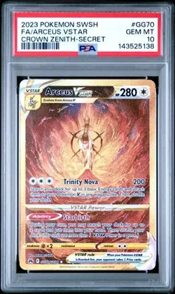 Pokemon Crown Zenith Arceus VSTAR GG70 Full Art Secret Rare PSA 10 - Image 1