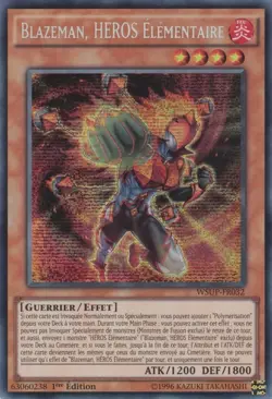 Yu-Gi-Oh : Blazeman HEROS Elementaire - WSUP-FR032 - Prismatic Secret Rare - NM - Image 1