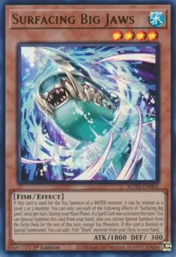 Surfacing Big Jaws - ROTA-EN001 - Ultra Rare - 1st Edition NM Yugioh Rage of the - Image 1