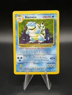 Pokemon TCG Blastoise 2/102 Base Set Holo Rare Italian 1999 Card DMG EU3 - Image 1