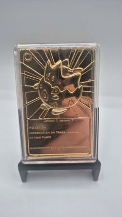Pokemon 1999 Burger King 23K Gold Plated Togepi Card w/ COA & Case - Image 3