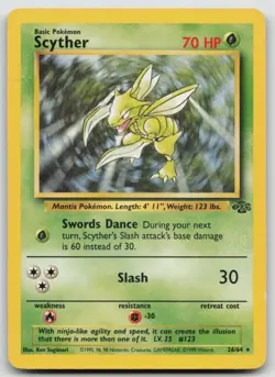 Pokemon Card Scyther (26) Rare Jungle 26/64 - Image 1