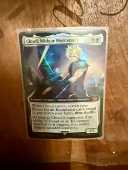 Cloud, Midgar Mercenary - Foil Prerelease Promo FIN LP MTG - Image 1