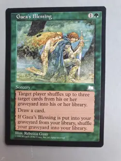 Gaea's Blessing, MTG Weatherlight (1997) Uncommon Green Enchantment NM - Image 1