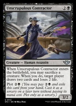 FOIL Unscrupulous Contractor - MtG OTJ-EN - Image 1