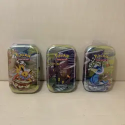 Pokemon TCG Mini Tin Prismatic Evolutions lot of 3 tins - Image 1