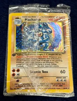 Pokemon Card TCG Machamp Base Set 8/102 1st Edition Holographic Rare SEALED - Image 1