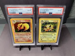 Pokemon TCG Jungle Flareon & Jolteon Holo Rare Graded PSA 6 Sequential No Symbol - Image 1
