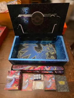 Pokemon Mega Charizard X EX UPC Ultra Premium Collection Empty Box + Accessories - Image 1