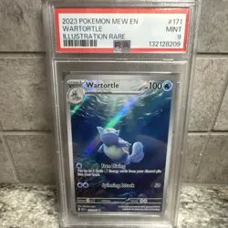 Pokemon Wartortle Illustration Rare 171/165 Scarlet & Violet 151 Holo PSA 9 2023 - Image 1