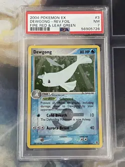 2004 Pokemon EX Fire Red Leaf Green Dewgong #3 Reverse Holo Foil PSA 7 Near Mint - Image 1