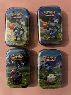 4 Lot - Pokemon TCG: Mega Evolution Ascended Heroes Mini Tins SEALED IN HAND - Image 1