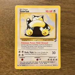 Pokemon - Base Set 2 - Snorlax 30/130 - Rare Non-Holo LP/NM - Image 1
