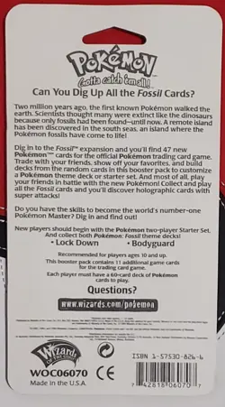 Pokemon Fossil Booster Pack Blister New Factory Sealed WOTC ( RARE ) - Image 3