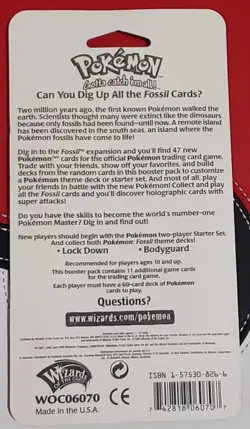 Pokemon Fossil Booster Pack Blister New Factory Sealed WOTC ( RARE ) - Image 4