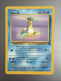 Pokemon - Lapras - 25/62 - Fossil - Non-Holo - Rare - 1999 - WOTC - Vintage - Image 1