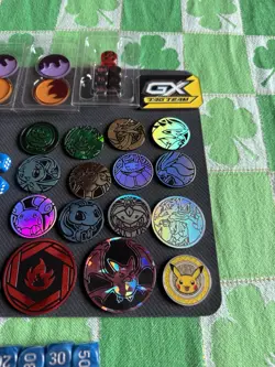 Pokemon TCG PLAYMATS COINS AND DICE LOT - Image 5