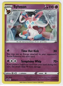 Sylveon SWSH211 SWSH Pokemon Sword & Shield Black Star Promo Cosmos Holo - Image 1