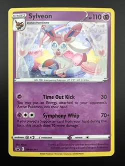 Sylveon SWSH211 SWSH Pokemon Sword & Shield Black Star Promo Cosmos Holo - Image 3