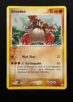 Pokemon 2004 EX Hidden Legends-Groudon 102/101 Secret Rare Holo -NM - Image 1