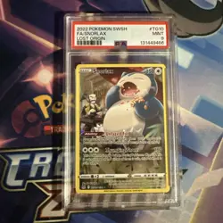 2022 POKEMON SWORD & SHIELD FA LOST ORIGIN #TG10 FULL ART SNORLAX PSA 9 - Image 1