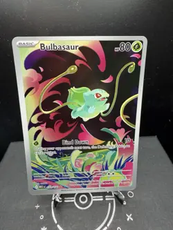 Pokemon TCG Mega Evolution Bulbasaur 133/132 Illustration Rare Full Art Holo NM - Image 1