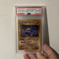 1997 POKEMON JAPANESE ROCKET #68 DARK MACHAMP-HOLO PSA 10 - Image 1
