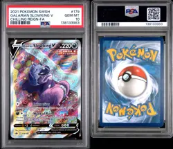 Pokemon Galarian Slowking V 179/198 Alternate Full Art PSA 10 - Image 3