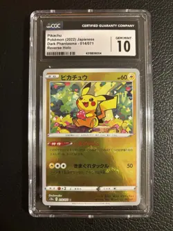 Pokemon Pikachu 014/071 S10a Dark Phantasma CGC 10 Reverse Holo Japanese - Image 1