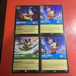 Mickey Mouse Disney Lorcana Winterspell Card Lot Of 5 NM Never Played - Image 1