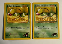 2X Erikas Bellsprout 76/132 - LP - Gym Heroes Pokemon Card - Image 1
