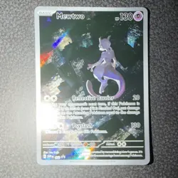 Pokemon Mewtwo Promo Holo Sv: Scarlet & Violet 052 130HP 130Atk English TCG Card - Image 1