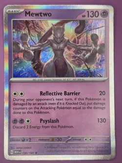 Mewtwo 150/165 Scarlet & Violet 151 Holo Pokemon Card - Image 1