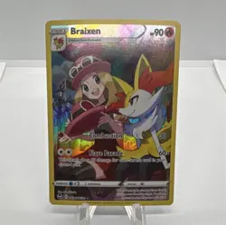 Pokemon Braixen TG07/TG30 Trainer Gallery Rare Full Art Holo Silver Tempest Card - Image 1