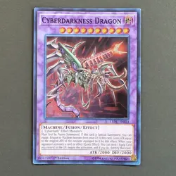 Yugioh TCG Card - 1x Cyberdarkness Dragon - LEDU-EN024 - Super Rare - NM - 1st - Image 2