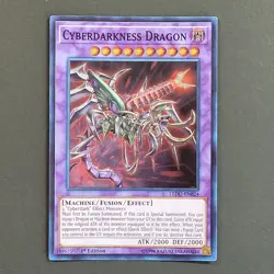 Yugioh TCG Card - 1x Cyberdarkness Dragon - LEDU-EN024 - Super Rare - NM - 1st - Image 3