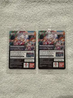 One Piece Monkey D. Luffy US Voyage College Basketball Sealed 2 Card Lot - Image 2