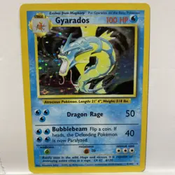 Gyarados 6/102 Holo Rare Base Set Pokemon Card (3) - Image 1