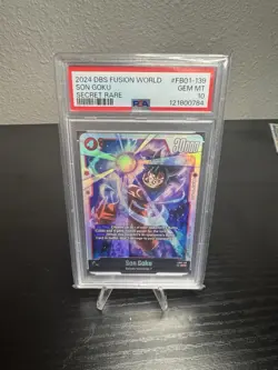 Dragon Ball Super Card Game Son Goku Awakened Pulse FB01-139 Secret Rare PSA 10 - Image 1