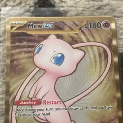 Mew ex (151 Metal Card) Promo from 151 UPC 205/165 Rare 3 Gold Stars - Image 2