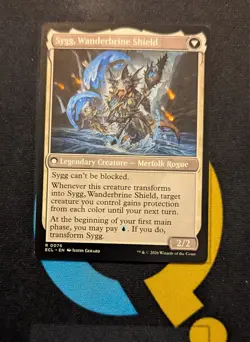 Sygg, Wanderwine Wisdom / Wanderbrine Shield Rare ECL 076 Lorwyn Eclipsed MTG - Image 2