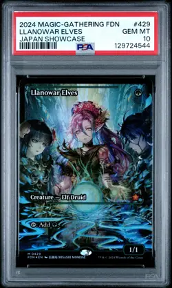 2024 MTG FOUNDATIONS JPN SC #429 LLANOWAR ELVES PSA 10 - Image 1
