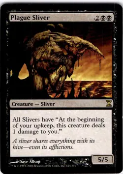 MTG Plague Sliver Time Spiral Rare #124 - Image 1