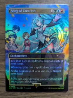 MTG Song of Creation Rainbow Foil from Hatsune Miku Secret Lair Drop NM - Image 1