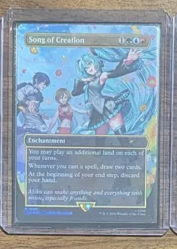 MTG Song of Creation Rainbow Foil from Hatsune Miku Secret Lair Drop NM - Image 2