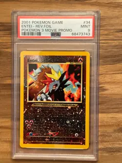Pokemon Black Star Entei Promo PSA 9 #34 #68473743 - Image 1